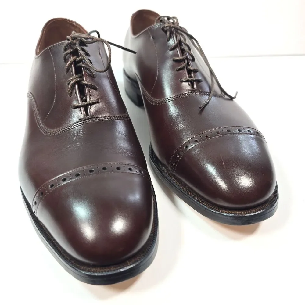 Allen Edmonds Fifth Avenue 5795 Brown Cap Toe Oxford Shoes Men's 8.5 D USA